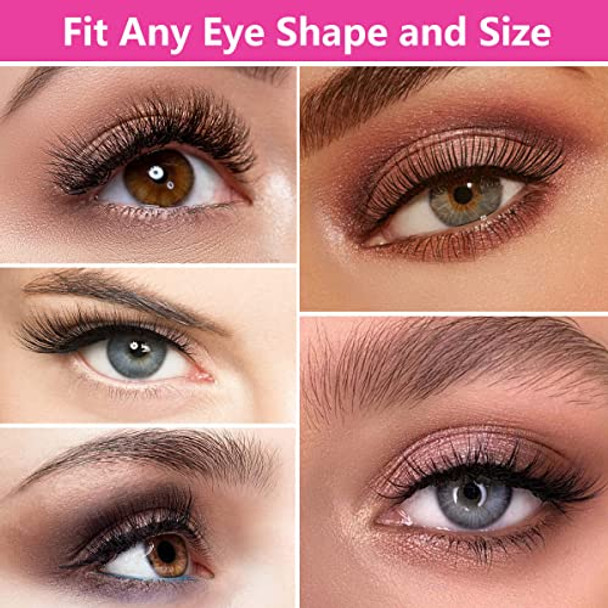 Reusable Self Adhesive Eyelashes Natural Look, Reusable Adhesive Eyelashes No Glue And Easy To Put On, Self Adhesive Eyelashes Reusable Self Sticking(2-Pairs )