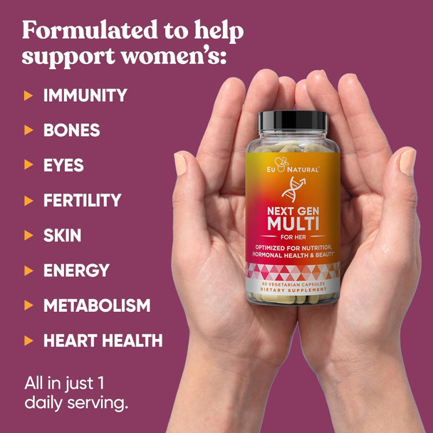 Next Gen Multivitamin For Women – 22 Optimized Vitamins For Immunity, Beauty, Brain, Energy, Bones And Heart – Vitamin C, D, E, K, Iron, B6 And Dha - 60 Vegetarian Soft Capsules (Packaging May Vary) Next Gen Multivitamin For Women – 22 Optimized Vitamins For Immunity, Beauty, Brain, Energy, Bones And Heart – Vitamin C, D, E, K, Iron, B6 And Dha - 60 Vegetarian Soft Capsules (Packaging May Vary)