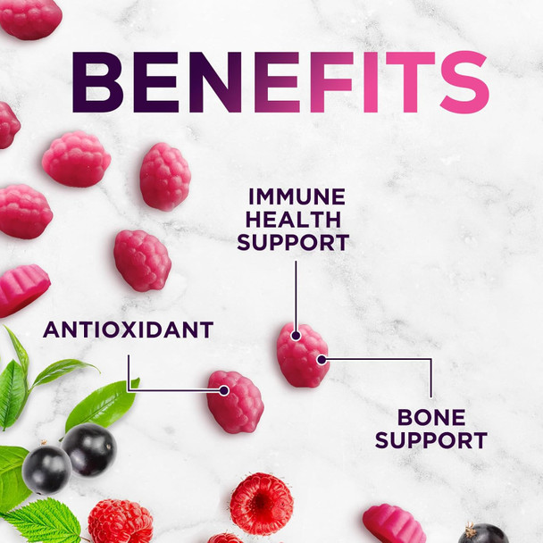 Zinc Gummy For Adults 50Mg, Max Strength Bone, Skin & Immune Support Zinc Gummies, Vegan, Non-Gmo & Gluten Free, Immune Health Support, Nature’S Antioxidant Chewable Zinc Vitamins - 60 Gummies