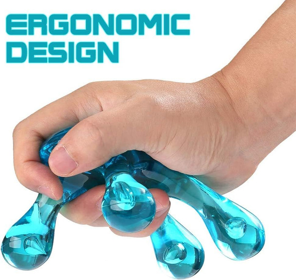 Palm Massage Tool - Easier Grip Handheld Massage Tool, Four Point Massage Tool, For Deep Tissue Pain Relief (Blue)