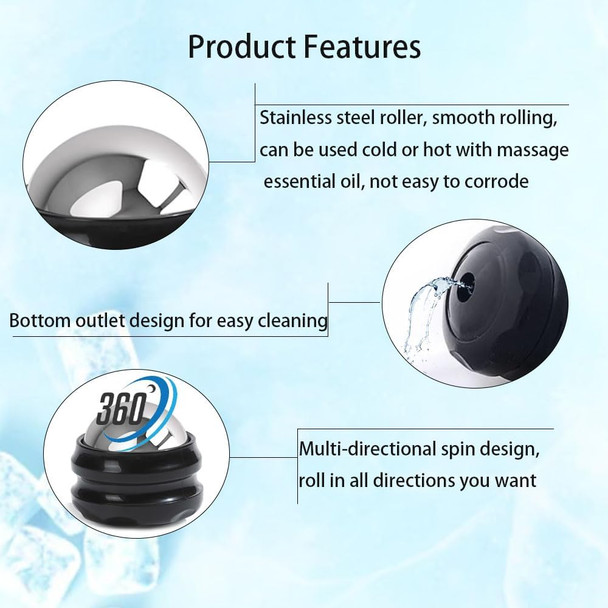 Cold Massage Roller Ball - Cryosphere Metal, Stays Cold For 6 Hours, Polar Healing Experience, Polar Roller Ice Ball Massage, Rapidly Relieve Muscle Pain And Tension