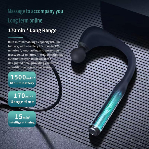 Massage Gun Deep Tissue With Long Handle For The Full Body,Pain Relief, Percussion Back Massager With 5 Massage Heads,Relax For Mom, Dad, Wife, Husband,Friends (Black)