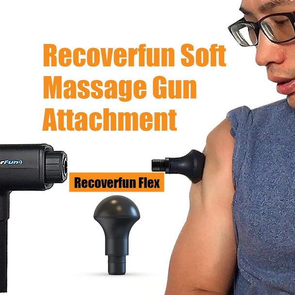 Soft Smooth Deep Tissue Percussion Massage Gun Attachment Head Flex For Workout Recovery And Muscle Sore Pain Relief, Compatible To Most Massage Guns With 18.9Mm Diameter Heads