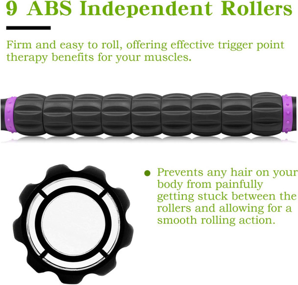 Muscle Roller, Massage Roller Stick For Athletes, Help Reducing Muscle Soreness Cramping Tightness Leg Arms Back Calves Muscle Massager