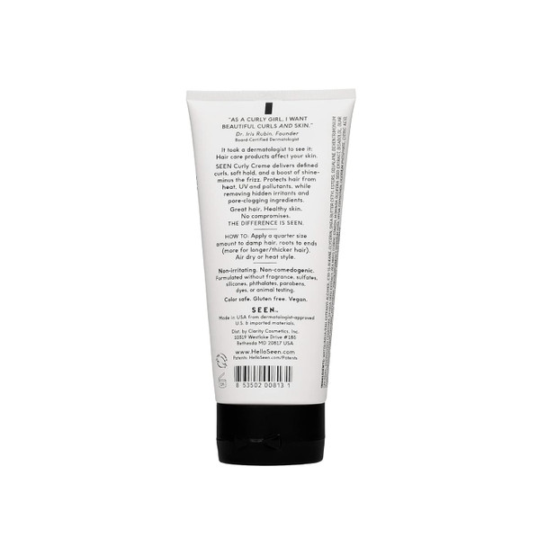 Seen Curly Creme, Fragrance - Non-Comedogenic & Sulfate Curl Defining Styling Hair Cream- Anti Frizz- Heat Protectant- Safe For Sensitive Skin
