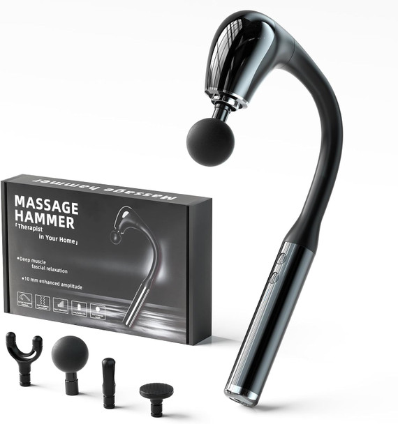 Massage Gun  Extension Handle For Deep Massage Of The Back To Relieve Deep Tissue Pain In The Muscles, Four Massage Heads &Five Adjustable Speeds Fitness Person Friendly