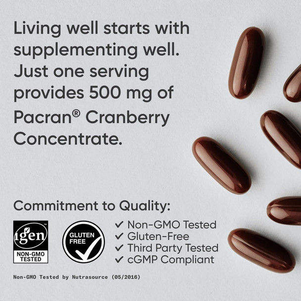 Sports Research Cranberry Fruit Complex Supplement - Softgels For Urinary Tract Health Support - Equal To 25,000Mg Of Cranberries, Made With Pacran & Vitamins C & E - Non-Gmo & Gluten - 90 Count