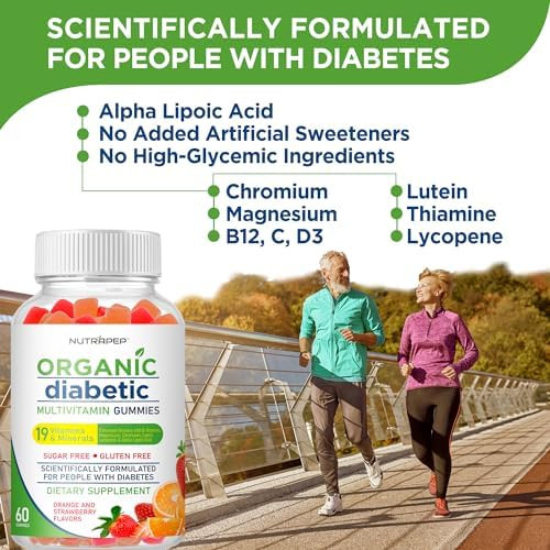 Premium Multivitamin Chewable Gummies For Women & Men - Sugar-& Gluten Supplement Vitamins - Calcium Magnesium Zinc Manganese Thiamine Biotin…