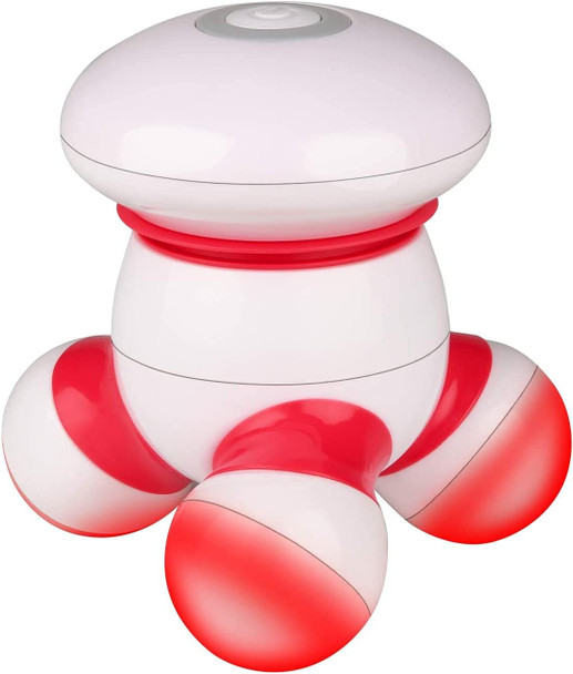 Cotsoco Handheld Massager Mini Portable Vibrating Body Massager With Led Light For Hand Head Neck Back Legs Arms Pain Release, Battery Operated, Easy Hand Grip