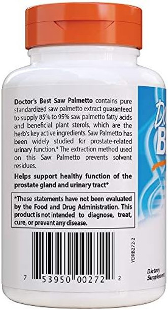 Doctor'S Best Best Saw Palmetto Extract (320 Mg), Softgel Capsules, 60-Count