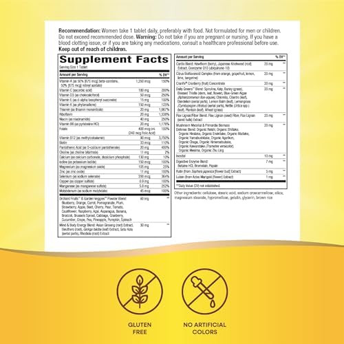 Nature’S Way Alive Women’S 50+ Ultra Potency Complete Multivitamin, High Potency Formula, Promotes Healthy Heart, Brain, Bones, With Methylated B12, Gluten-Free, 150 Tablets (Packaging May Vary)