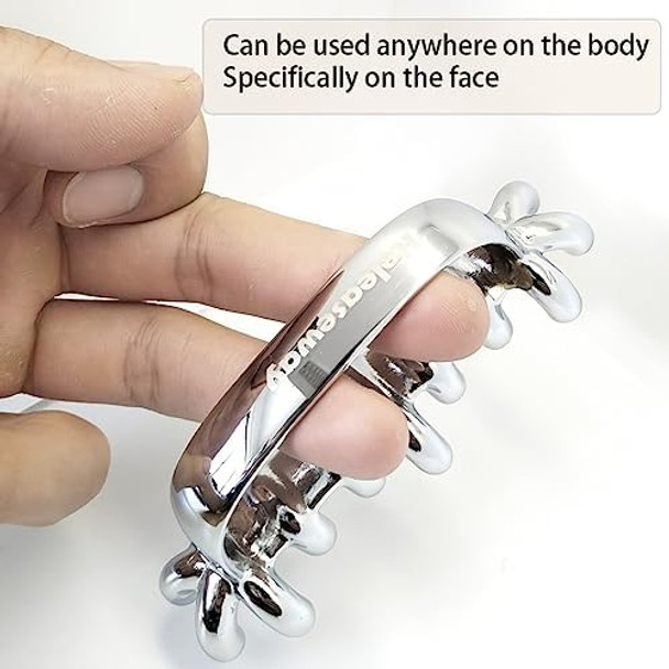 Stainless Steel Facial Massage Tool For Deep Tissue Massage And Cellulite Reduction - Unbreakable And Soft Tissue Massage Tool For Self Myofascial Release (Patent Pending)…