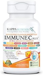 Quercetin 1,000Mg, Vitamin C 1,000Mg, Zinc 50Mg, Vitamin D3 5,000Iu, Selenium, Copper, Acerola, Ginger, Rutin, Bitter Orange, Rose Hips, Echinacea, Immune C Plus, 14 In 1 Immune C Plus (60 Count)