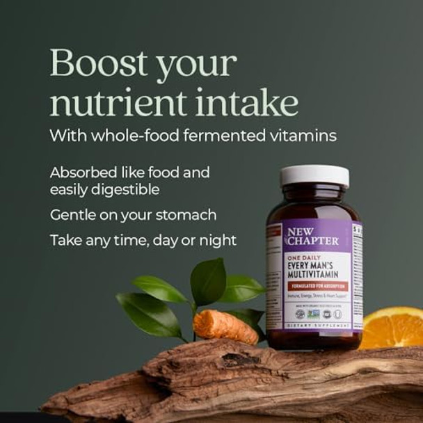 Chapter Men'S Multivitamin For Immune, Stress, Heart + Energy Support With Fermented Nutrients - Every Man'S One Daily, Made With Organic Vegetables & Herbs, Non-Gmo, Gluten - 72 Ct Chapter Men'S Multivitamin For Immune, Stress, Heart + Energy Support With Fermented Nutrients - Every Man'S One Daily, Made With Organic Vegetables & Herbs, Non-Gmo, Gluten - 72 Ct
