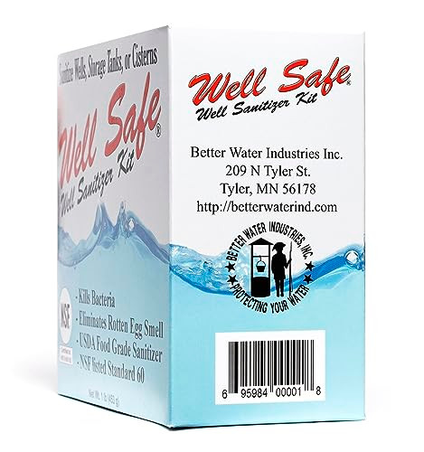 Well Sanitizer Kit - Water Purification For Storage Tanks & Cisterns - Improves Well Water Smell And Taste - Easy To Use - Usda Food Grade And Well Water Treatment