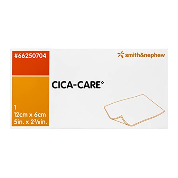 Pharmaidea Srl Cica-Care Self-Adhesive Silicone Gel Sheet For Scar Management, Wound Care Product, 12 Cm By 6 Cm White/Orange