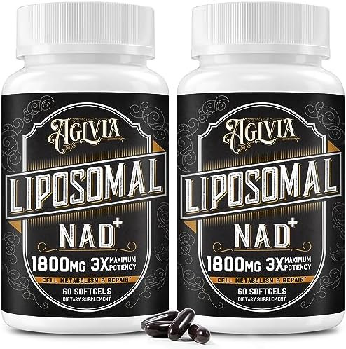 1800 Mg Liposomal Nad Supplement, Nad+ Supplement Similar To Nicotinamide Riboside, 98% Pure Nad Plus Supplement For Energy Booster & Cellular Repair For Men & Women, Non-Gmo, 60 Softgels