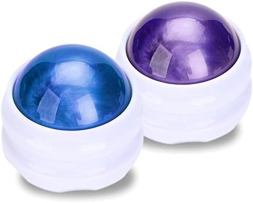 Massage Roller Ball,2-Pack Handheld Massage Therapy And Relax Tool For Sore Muscles,Joint Pain Relief Relaxing,Full Body Deep Tissue Massage(Blue&Purple)