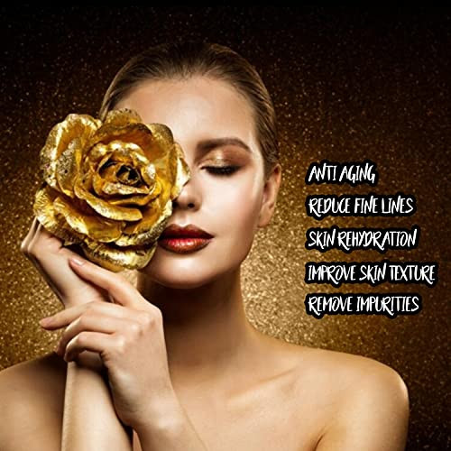 Collagen Face Sheet Mask - Collagen Anti-Aging Korean Face Sheet Mask For All Skin Types - 15 Sheets Of Luxury With Collagen & 24K Gold - For Mom, Girlfriend, Or Wife (24K-Pink)