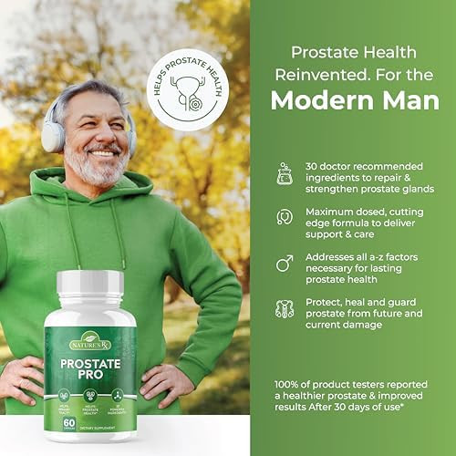 Nature'S Rx  #1 Dosed Prostate Support Supplement  Urinary Tract Health, Helps Prostate Function  Ultra Dosed Formula W/ 30 Powerful Ingredients  3Rd Party Tested + Usa Made - 60 Capsules