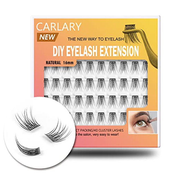 Lash Clusters, Diy Eyelash Extension, 40 Mini Glue Bonded Clusters Individual Lashes, Wispy Fluffy Reusable Artificial Natural Look For Cluster Lashes, C Curl Lashes Pack (Volume-16Mm) Lash Clusters, Diy Eyelash Extension, 40 Mini Glue Bonded Clusters Individual Lashes, Wispy Fluffy Reusable Artificial Natural Look For Cluster Lashes, C Curl Lashes Pack (Volume-16Mm)
