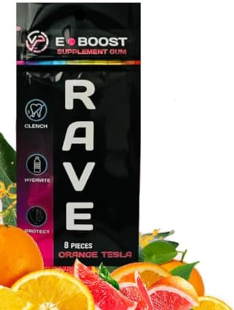 Vitaplur E-Boost Gum, 10 Packs, Rave Supplement, Festival Wellness, Magnesium, Rave Vitamins, Rave Gear, Antioxidants & Electrolytes, 5-Htp Free, Cosmic Mojito
