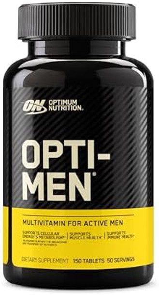 Optimum Nutrition Opti-Men, Vitamin C, Zinc And Vitamin D, E, B12 For Immune Support Mens Daily Multivitamin Supplement, 150 Count (Packaging May Vary)