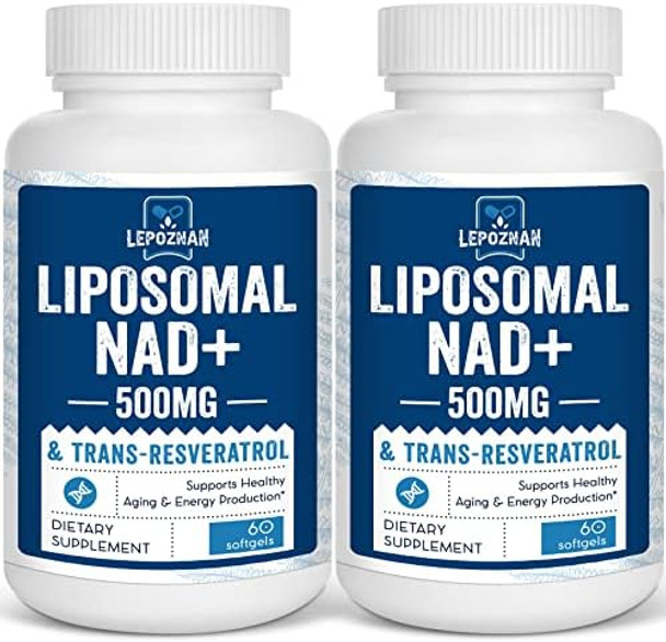 Liposomal Nad+ 500 Mg + Trans-Resveratrol 300 Mg,Superior Absorption,True Nad Supplement Efficient Than Nmn,Nicotinamide Riboside For Cellular Energy Metabolism & Dna Repair,Healthy Aging,120 Softgels Liposomal Nad+ 500 Mg + Trans-Resveratrol 300 Mg,Superior Absorption,True Nad Supplement Efficient Than Nmn,Nicotinamide Riboside For Cellular Energy Metabolism & Dna Repair,Healthy Aging,120 Softgels