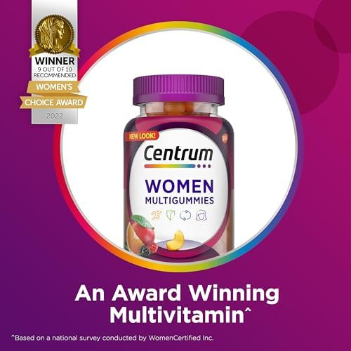 Centrum Multigummies Gummy Multivitamin For Women, Multivitamin/Multimineral Supplement With Vitamin D3, B Vitamins And Antioxidants, Assorted Fruit Flavor - 170 Count