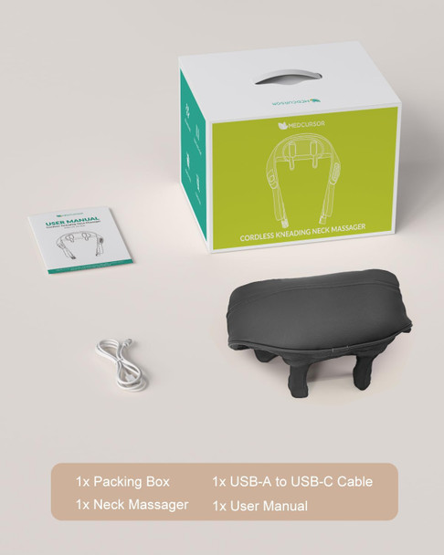 Medcursor Neck Massager, Cordless 4D 6 Massage Nodes Deep Tissue Kneading Massage For Pain Relief, Massager For Neck Back Shoulder, Office, Home & Car