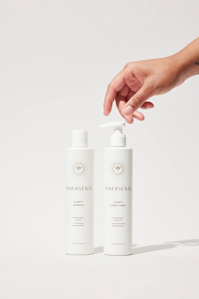 Innersense Organic Beauty - Natural Clear + Calm Hypoallergenic Clarity Hairbath + Conditioner Duo  Non-Toxic, Cruelty-Haircare (10 Fl Oz  295 Ml)