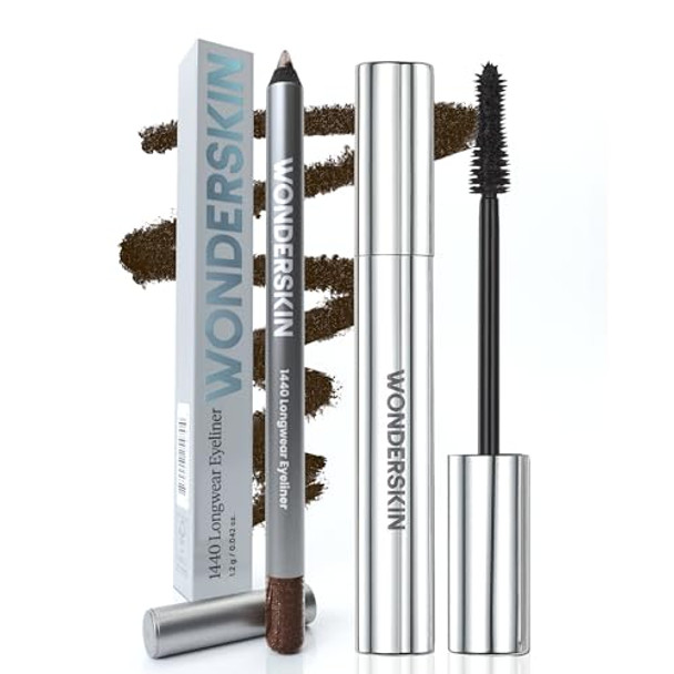 Wonderskin 1440 Longwear Eyeliner (Gold Mocha) With Wonderskin Black Mascara