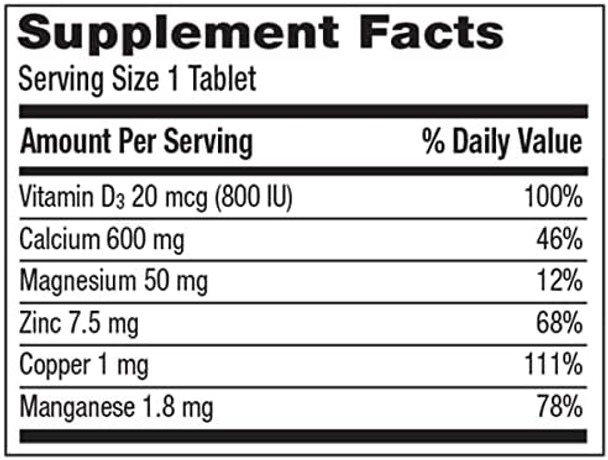 Caltrate 600 Plus D3 Plus Minerals Calcium And Vitamin D Supplement Tablets, Bone Health And Mineral Supplement For Adults - 165 Count