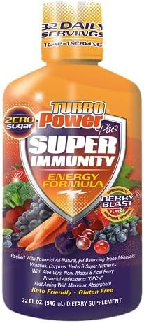 Liquid Vitamin Turbo Power Plus: 47 Vitamins, Enzymes, Vitamin D3, Vitamin A, Vitamin C, And Zinc For Men, Women, Teens, And Kids