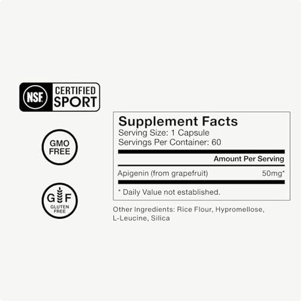Momentous Apigenin Supplement - 50Mg Per Capsule, 60 Count Momentous Apigenin Supplement - 50Mg Per Capsule, 60 Count