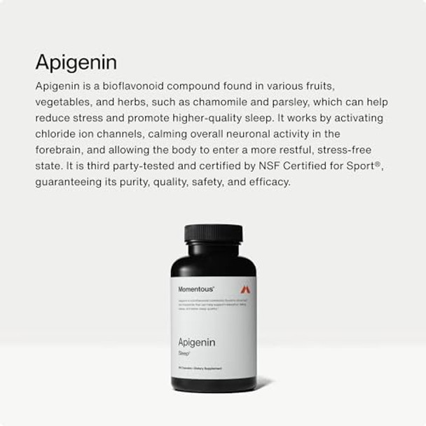 Momentous Apigenin Supplement - 50Mg Per Capsule, 60 Count Momentous Apigenin Supplement - 50Mg Per Capsule, 60 Count