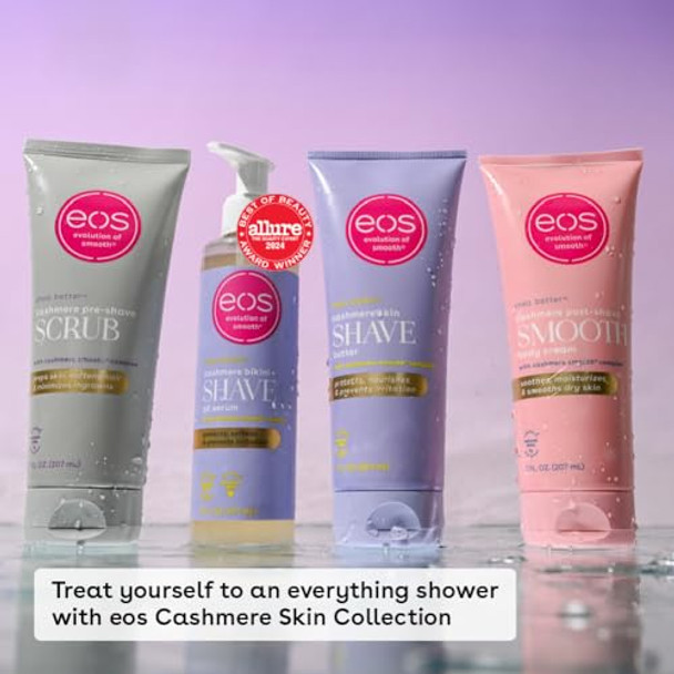 Eos Cashmere Skin Collection Post-Shave Smooth Body Cream- Vanilla Cashmere Scented, 72-Hour Hydration, 7 Fl Oz