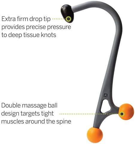 Triggerpoint Performance Therapy Acucurve Massage Cane For Neck, Back And Shoulders, Gray/Orange