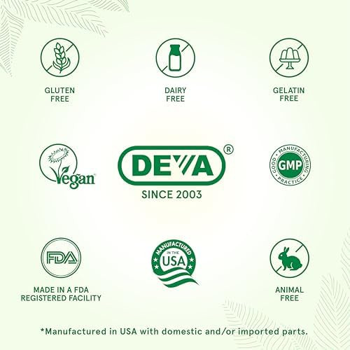 Deva Tiny Tablets Vegan Vitamins Multivitamins For Women & Men, Multivitamin With Iron, Mineral Supplement, Vitamin C, Vitamin B Complex, Vitamin B12, Vitamin E, Zinc, Gluten Free, 90 Tablets