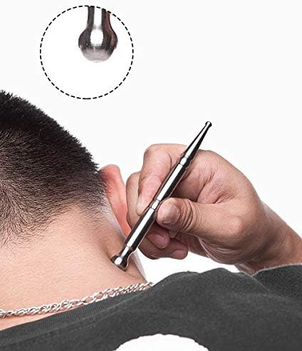 FeelSport Stainless Steel Manual Acupuncture Pen-Deep Tissue Massage Tool-Trigger Point Massage Relief Pain Therapy Tools Full Body Relaxing Trigger Self-Massage Acupressure Bar (A)