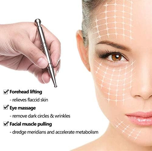 FeelSport Stainless Steel Manual Acupuncture Pen-Deep Tissue Massage Tool-Trigger Point Massage Relief Pain Therapy Tools Full Body Relaxing Trigger Self-Massage Acupressure Bar (A)