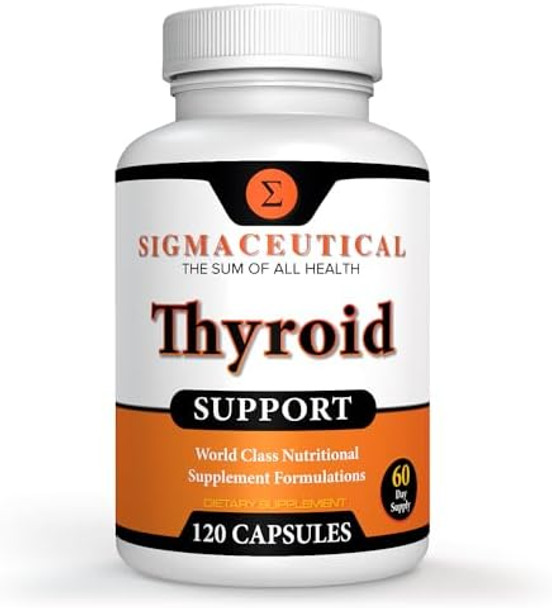 Thyroid Support For Women - Zinc & Selenium Supplement - Iodine Supplement - Ashwagandha & Kelp Supplement - 60 Capsules