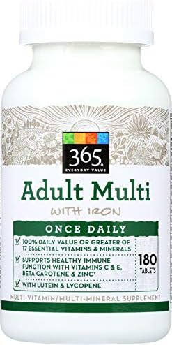 365 Everyday Value, Adult Multi With Iron, 90 Ct (Packaging May Vary)
