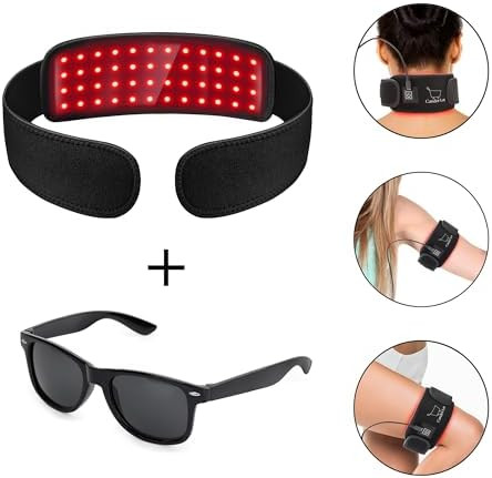 Red Light Therapy Belt For Neck, Portable Near Infrared Light Therapy For Face And Neck Chin Firming - Red Light Therapy Device Wearable Belt Neck Wrist Wrap Hand Unisex Gift