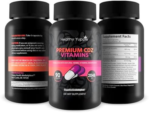 Healthy Yuppie Premium Cdz Vitamins - Our Best Immunity & Performance Pills - Stamina Booster Cdz Supplement Vitamin C D And Zinc - D3 Immune Health Vitamins - Vitamin C D Z Immune Health Supplements