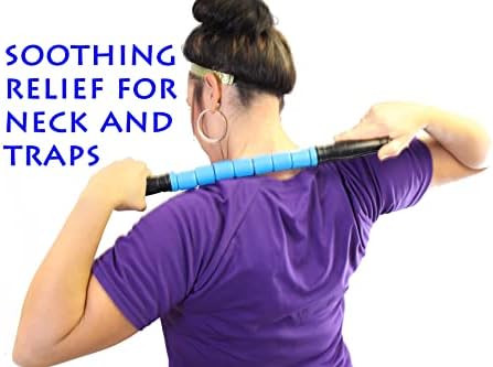 Advanced Series - The Stick Massage Roller Muscle Roller Stick For Muscles - Fitness Answered Training - 16.75" Stainless Steel Core - Large Roller Gap Great For Neck And Back