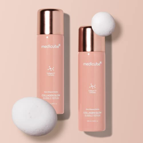 Medicube Collagen Glow Bubble Serum - Fast-Absorbing Bubble-Type Serum That Gives You 24H Glow & Lifted Look - Korean Skincare (3.38Fl.Oz.)