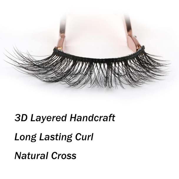False Eyelashes 14Mm Faux 3D Mink Lashes Natural Look Fluffy Cat Eye Wispy Lashes Pack By Kiromiro, 14 Pairs