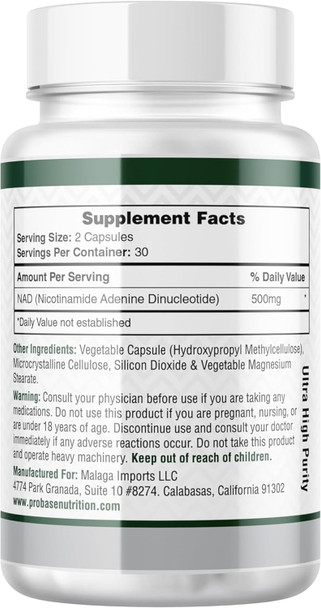 Nad Supplement 500Mg High Potency 30 Day Supply Nad Maximizer Similar To Nicotinamide Riboside Vegan Non Gmo Third Party Tested