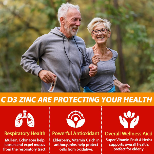 Sugar Vitamin C + D3 + Zinc Gummies For Adults 50 +, 9 In 1 Immune Defense Supplement With D3 5000Iu, Elderberry, Echinacea, Mullein Leaf For Boost Immunity, Power Antioxidant, Vegan (Pack Of 2) Sugar Vitamin C + D3 + Zinc Gummies For Adults 50 +, 9 In 1 Immune Defense Supplement With D3 5000Iu, Elderberry, Echinacea, Mullein Leaf For Boost Immunity, Power Antioxidant, Vegan (Pack Of 2)